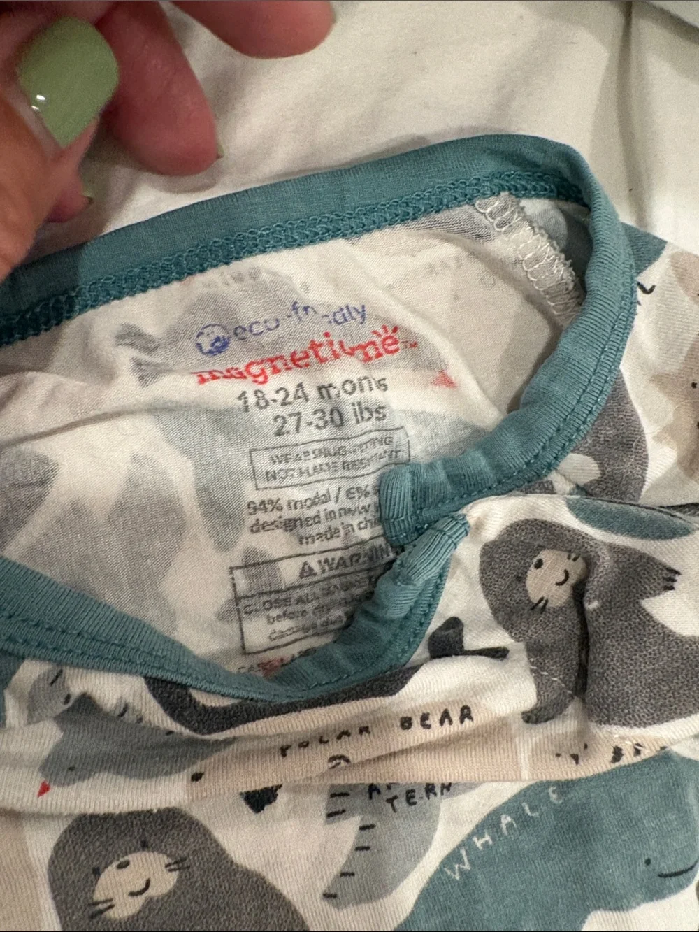 MagneticMe bamboo footie pajama set